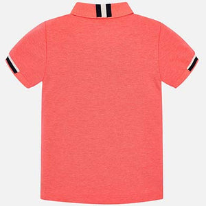 Polo manga corta detalles contraste niño
