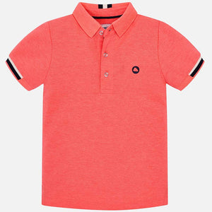 Polo manga corta detalles contraste niño