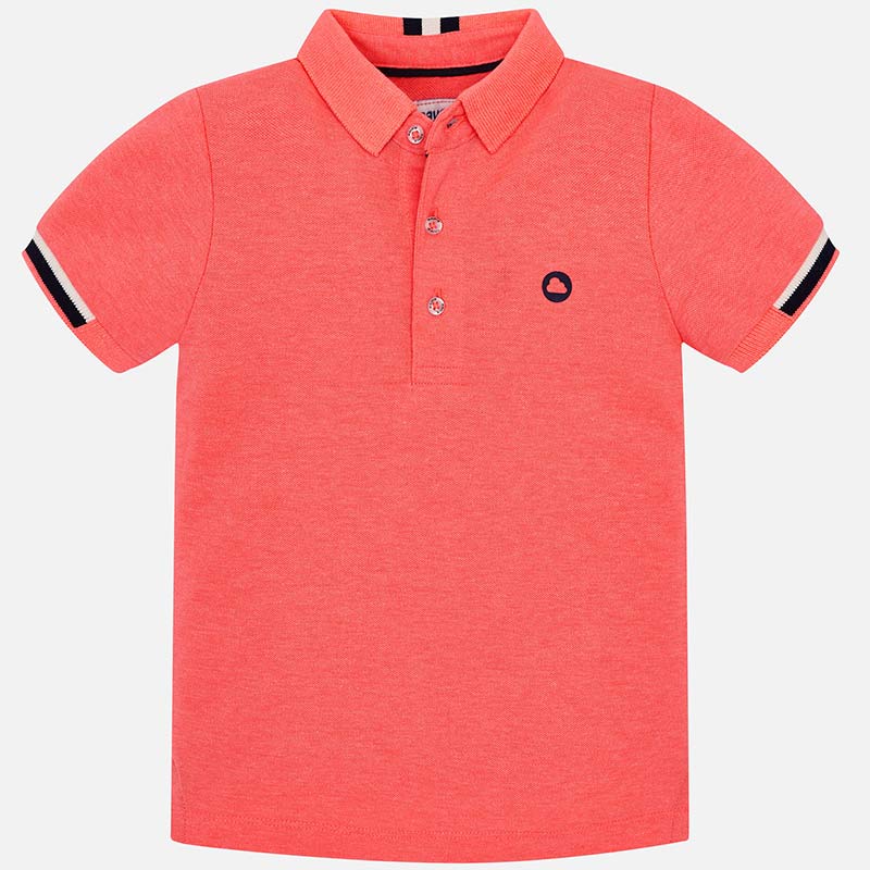 Polo manga corta detalles contraste niño