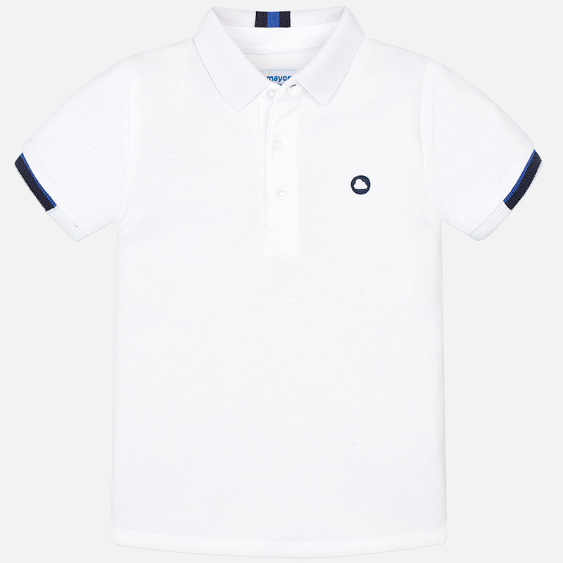 Polo manga corta detalles contraste niño