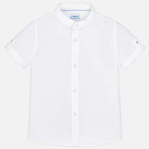 Camisa blanca cuello mao