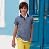 Polo manga corta liso bicolor niño