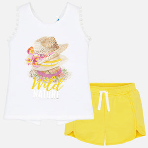 Conjunto camiseta y shorts sombreros