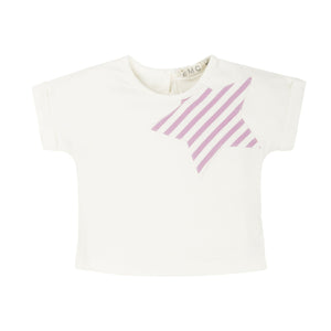 Camiseta estrella lila bebe niña EMC