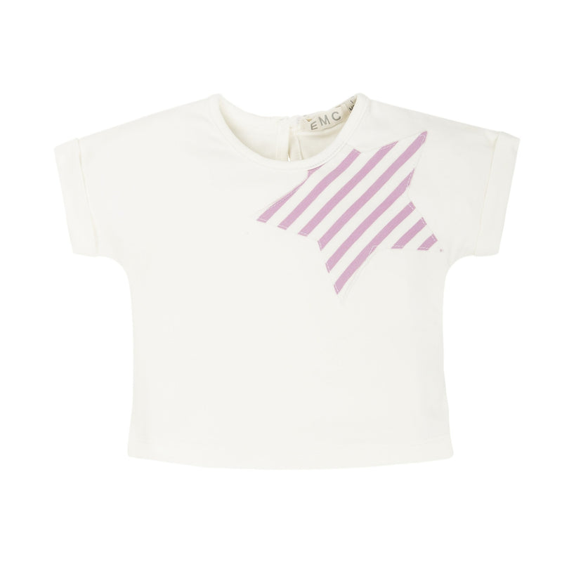 Camiseta estrella lila bebe niña EMC