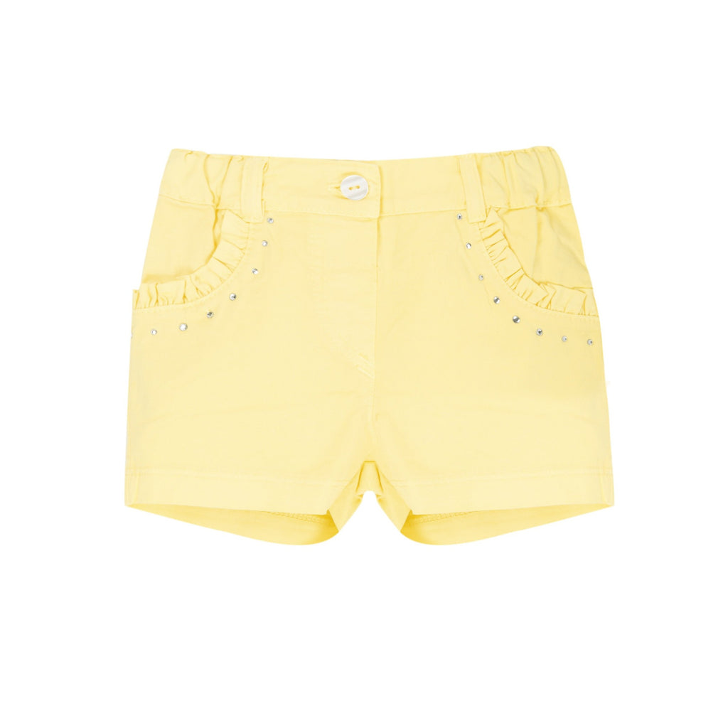 Pantalon corto amarillo bebe niña EMC