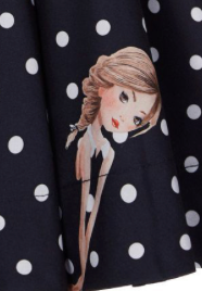 Vestido topos  con lazo Lapin House