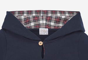 Sudadera combinado cuadros Paz Rodriguez