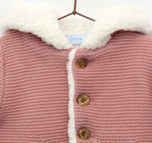 Trenca rosa punto con bolsillos Foque FW22