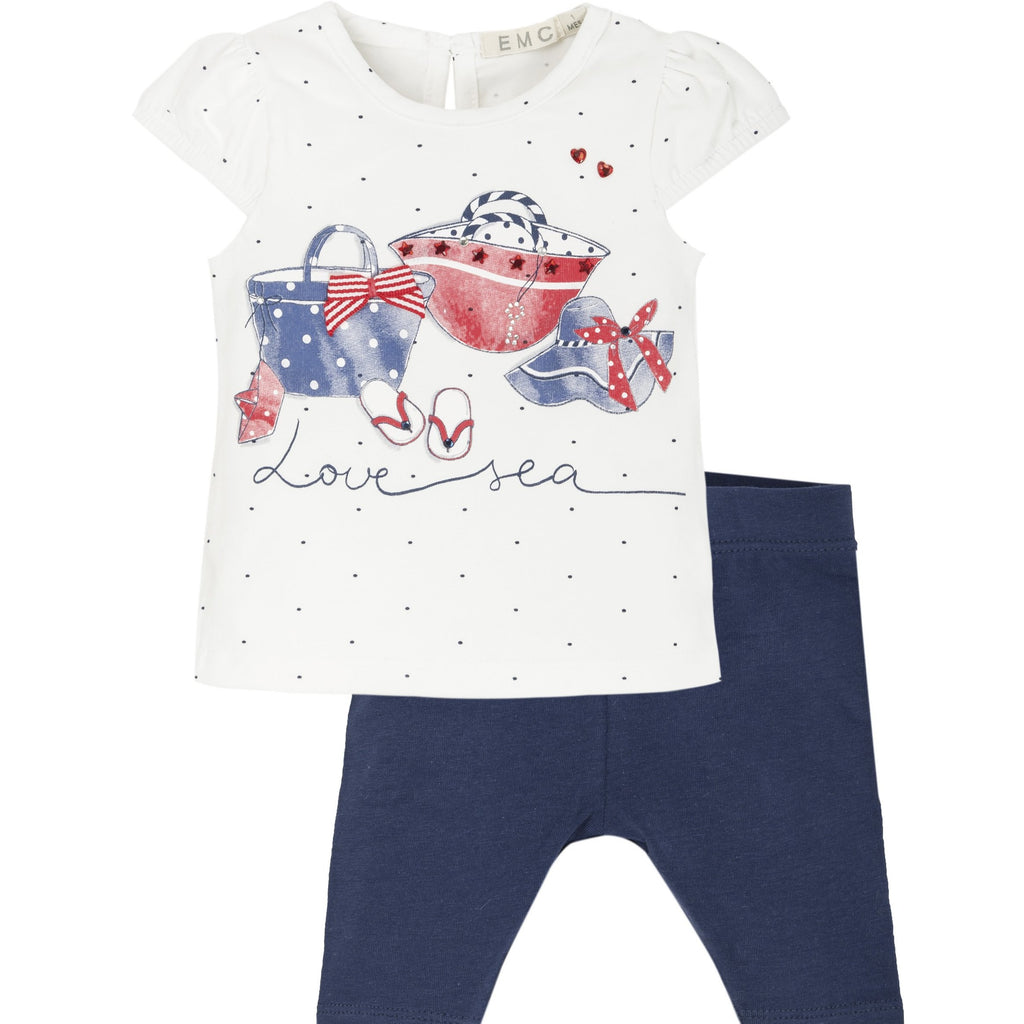 Conjunto bebe niña love sea EMC