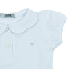 Polo blanco de bebe niña con lacito de strass Dr Kid