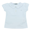 Polo blanco de bebe niña con lacito de strass Dr Kid