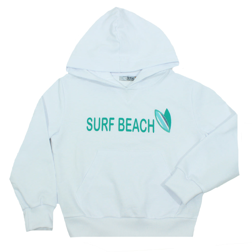 Sudadera con capucha niño blanca "Surf Beach" Dr Kid