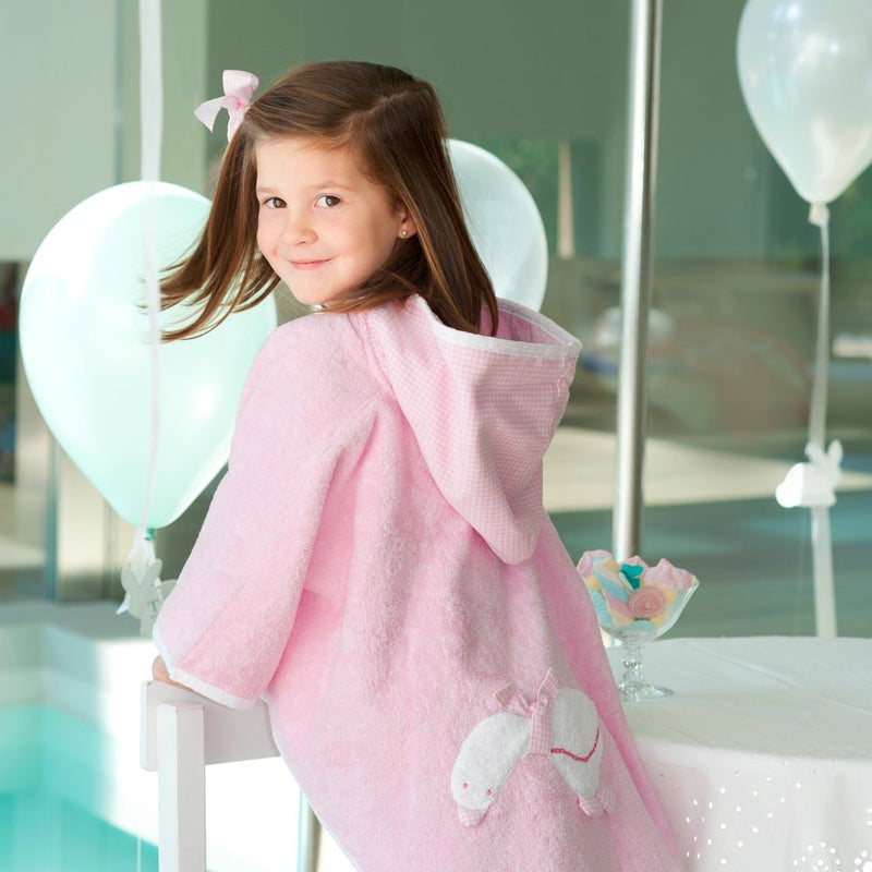 Poncho rosa patito