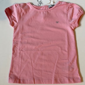 Camiseta niña rosa de manga corta lazo strass . Dr Kid