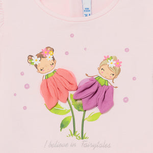Camiseta Ecofriends aplique flores bebé niña. Mayoral