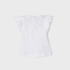 Camiseta blanca ECOFRIENDS manga volante bebé niña. Mayoral