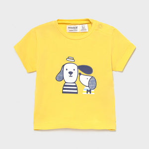Camiseta manga corta aplique recién nacido niño Mayoral