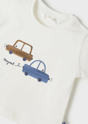 Camiseta manga corta coches ECOFRIENDS recién nacido niño Mayoral