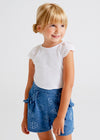 Camiseta tirantes blanca bordados ECOFRIENDS niña. Mayoral