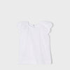 Camiseta tirantes blanca bordados ECOFRIENDS niña. Mayoral