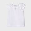 Camiseta tirantes blanca bordados ECOFRIENDS niña. Mayoral