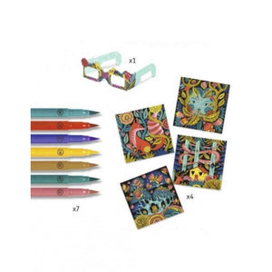Manualidades Djeco  colorear en 3D: lbosque fantastiquo a partir de 7 años