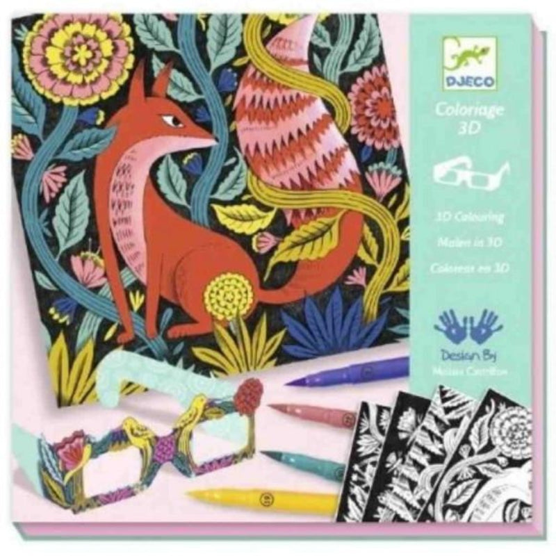 Manualidades Djeco  colorear en 3D: lbosque fantastiquo a partir de 7 años