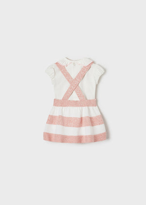 Conjunto falda peto tricot  Blossom ECOFRIENDS recién nacida niña. Mayoral