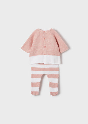 Conjunto polaina  Blossom ECOFRIENDS recién nacida niña Mayoral