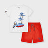 Conjunto punto 2 camisetas y bermuda niño. Mayoral