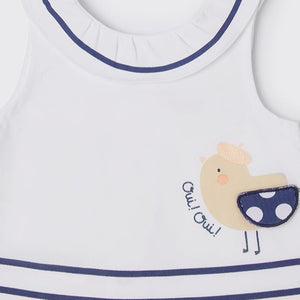 Conjunto short y gorro ECOFRIENDS PLAY WITH recién nacida niña. Mayoral
