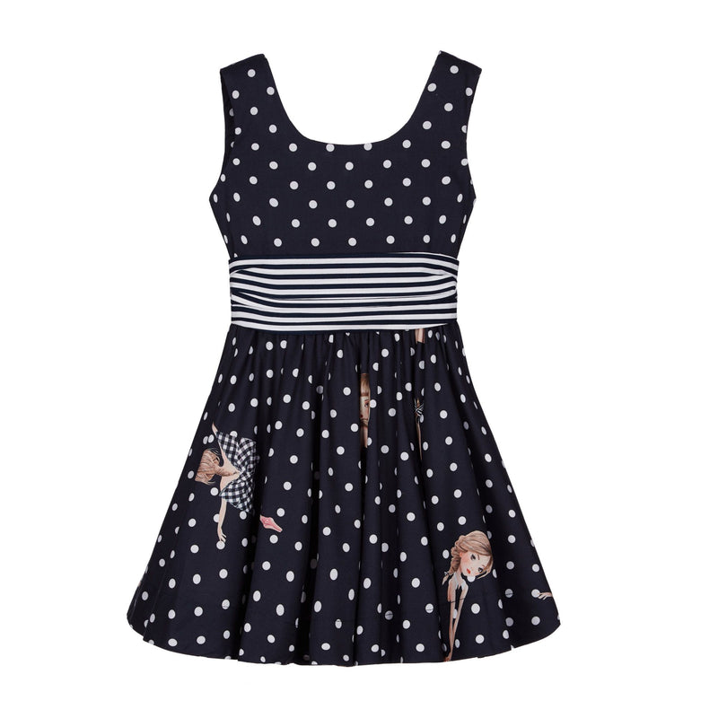 Vestido topos  con lazo Lapin House