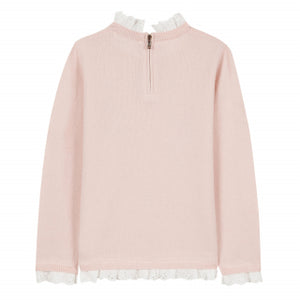 Jersey nude con puntilla