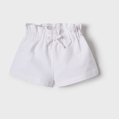 Pantalón corto blanco ECOFRIENDS bebé niña. Mayoral – tutubarcelona