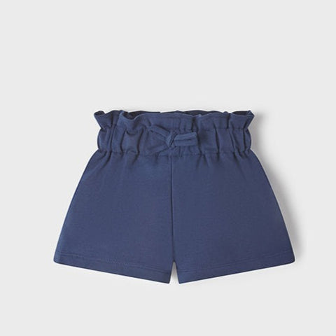 Pantalon corto azul tinta ECOFRIENDS chandal bebe nina. Mayoral