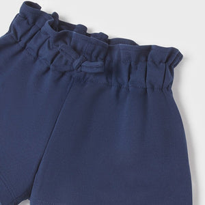 Pantalón corto azul tinta ECOFRIENDS chándal bebé niña. Mayoral