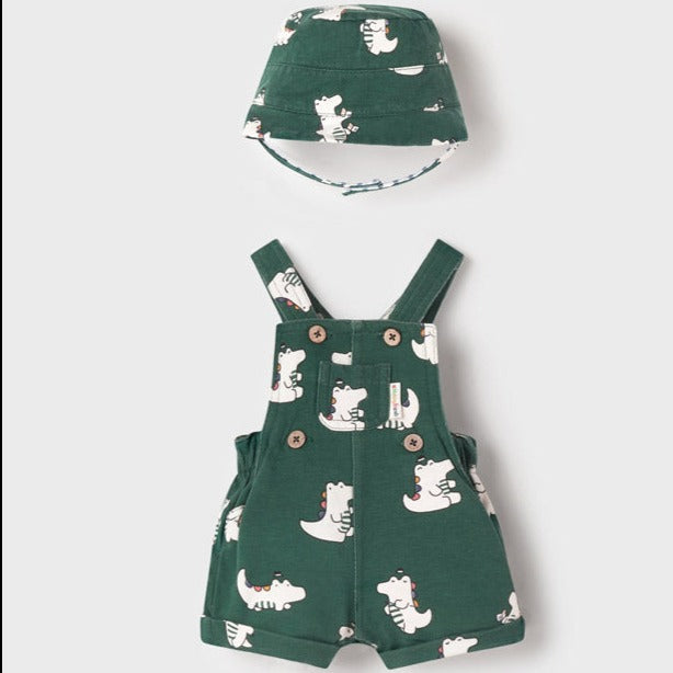 Peto corto con gorro reversible "verde dragones"recién nacido niño Mayoral