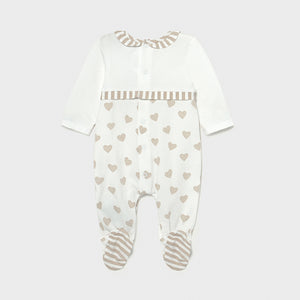 Pijama punto corazones recién nacida niña Mayoral