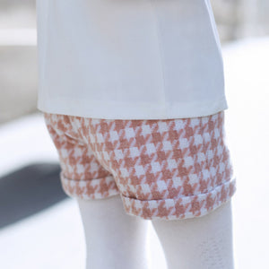 Pantalones cortos punto de gallo nude