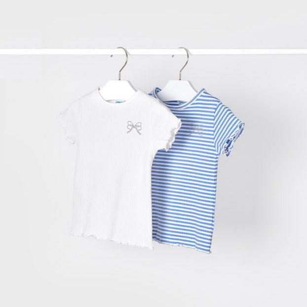 Set 2 camisetas manga corta ECOFRIENDS canalé niña. Mayoral