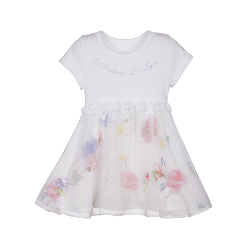 Vestido con aplicación floral Lapin House