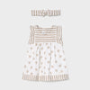 Vestido combinado punto recién nacida niña Mayoral