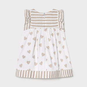Vestido combinado punto recién nacida niña Mayoral