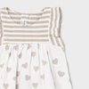 Vestido combinado punto recién nacida niña Mayoral