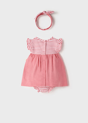 Vestido punto ECOFRIENDS con diadema recién nacida niña Mayoral